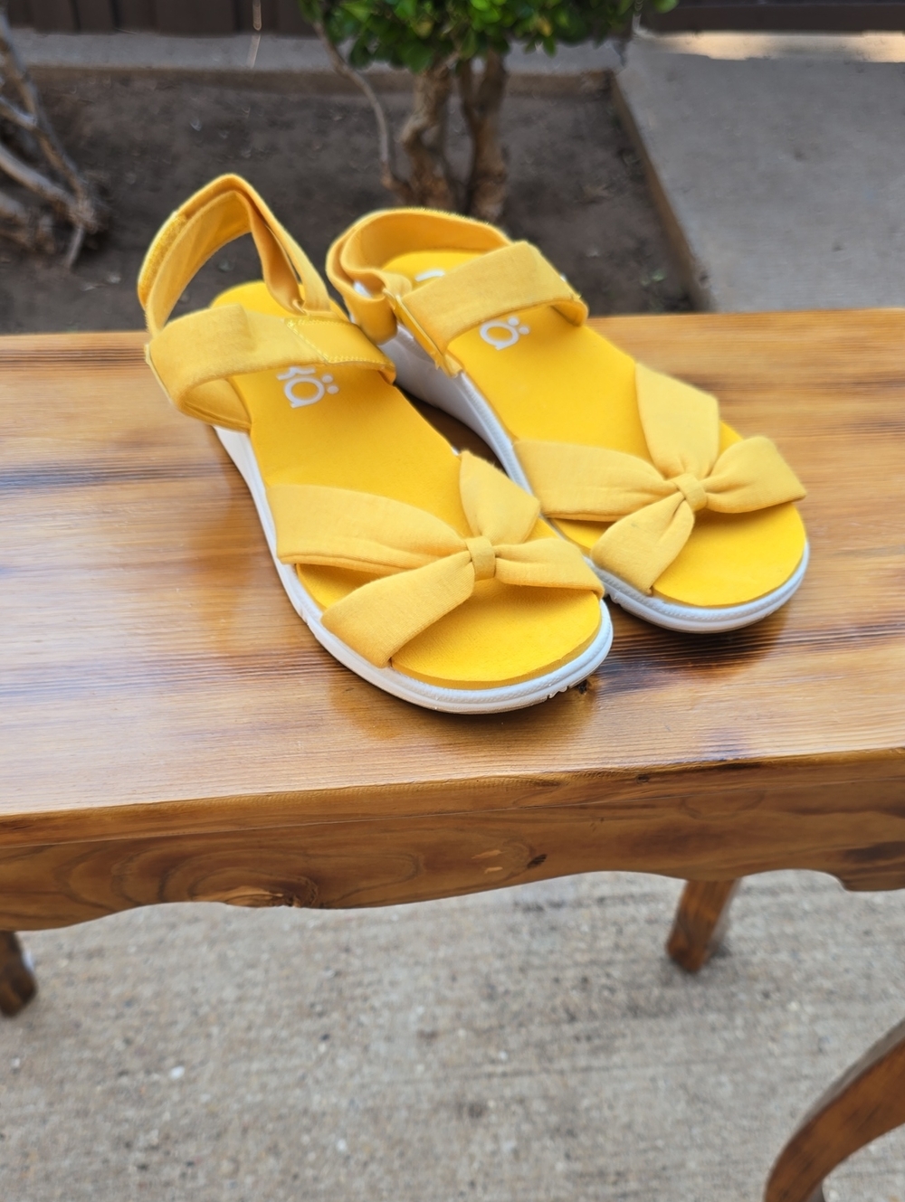 Ryka Yellow Bow Strap Sandals for Women